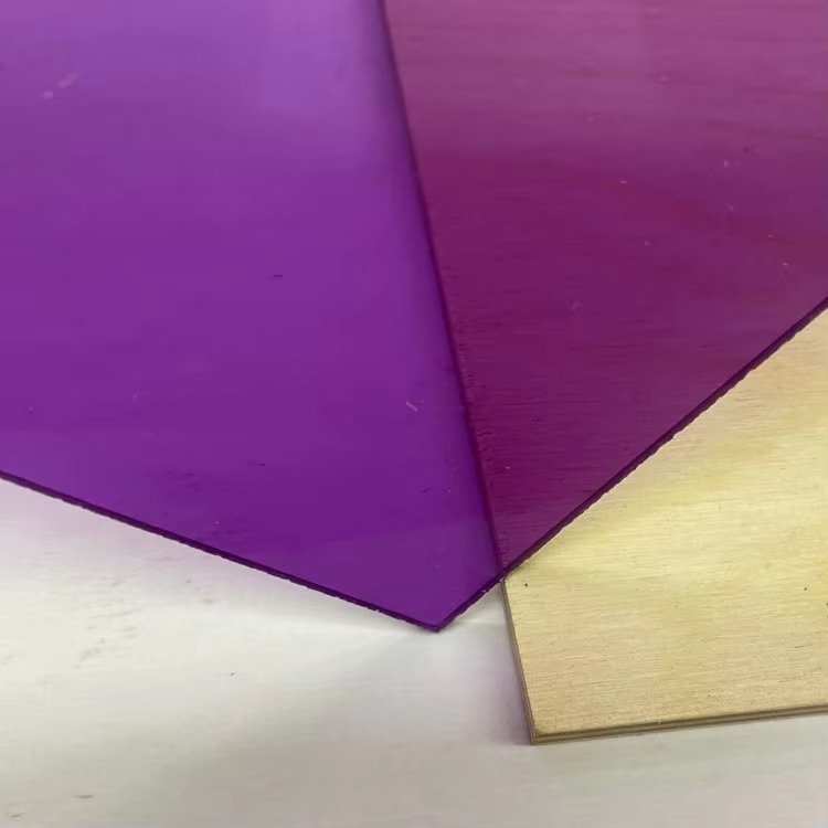 Tinted plexiglass Plastic Sheet High Gloss Eco-Friendly glowing fluorescent purple acrylic Sheet