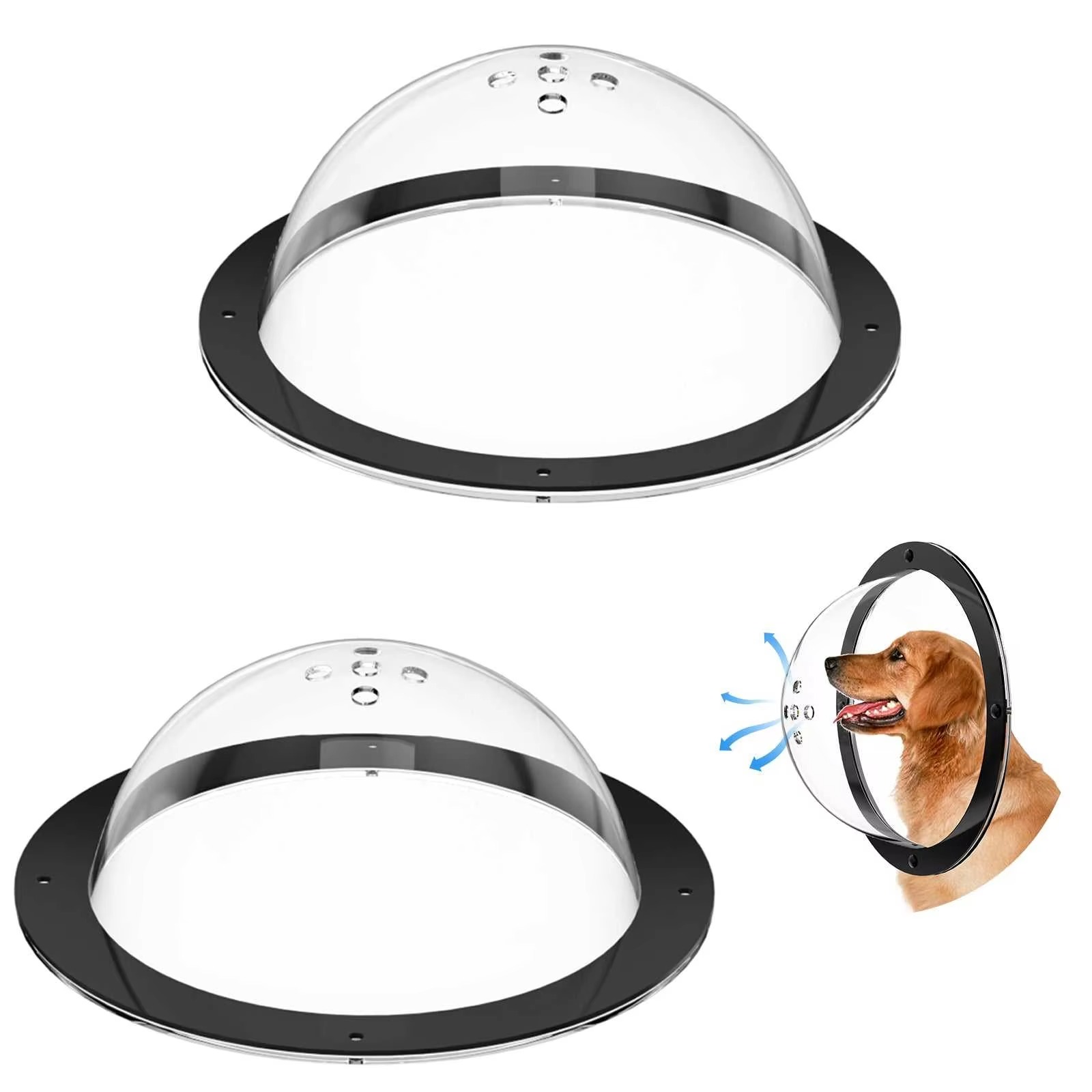 Fence Bubble Dogs Acrylic Dome Window Clear View Reduced Barking clear Backyard Fence Dog House for Pets Fence