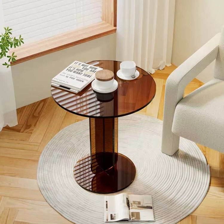 Modern Table acrylic Center Living Room Design tinting round coffee table for living room