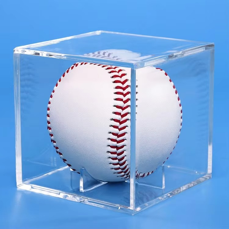 UV protection Custom baseball Memorabilia Display case Clear Plexiglass Preserved Acrylic Box With Lid