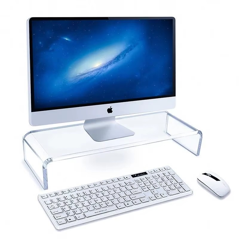 Acrylic Laptop Riser Office Table Riser Office Furniture Clear Office Computer Monitor Stand Lift Table Computer Riser Desk