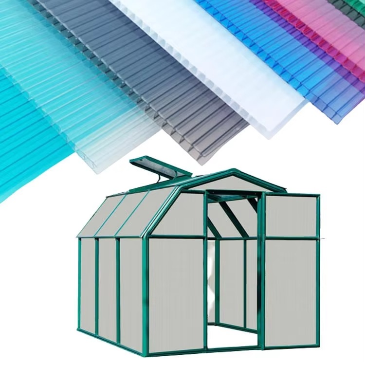 Outdoor PC Hollow Sheet plastic roof greenhouse polycarbonate panels Pc Embossed Sheets For Park policarbonato