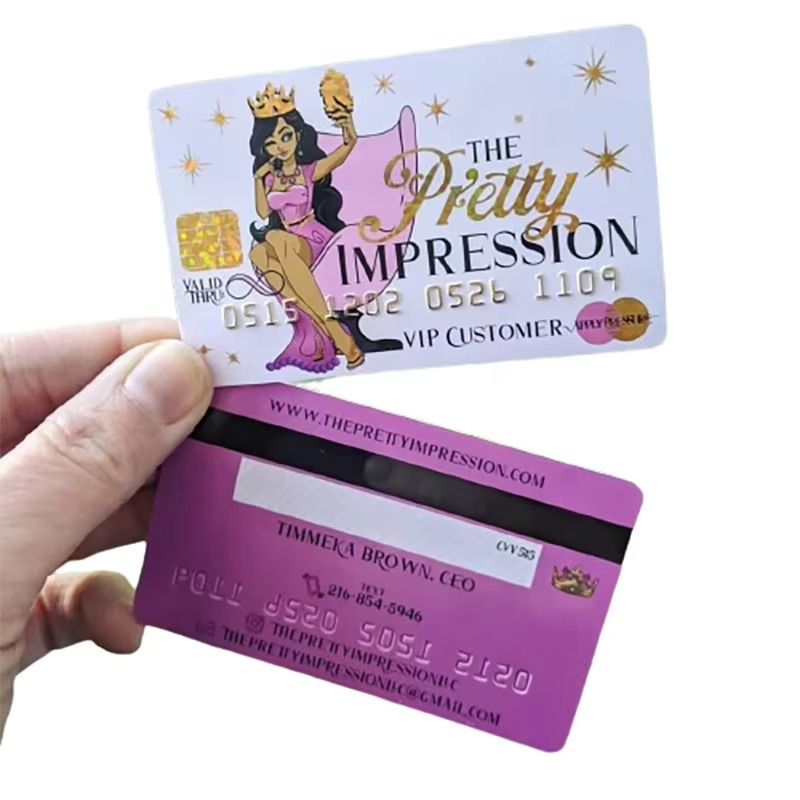 Custom Glossy Matte Frosted Printed Logo Visa Card Customized Hologram PVC Business Card